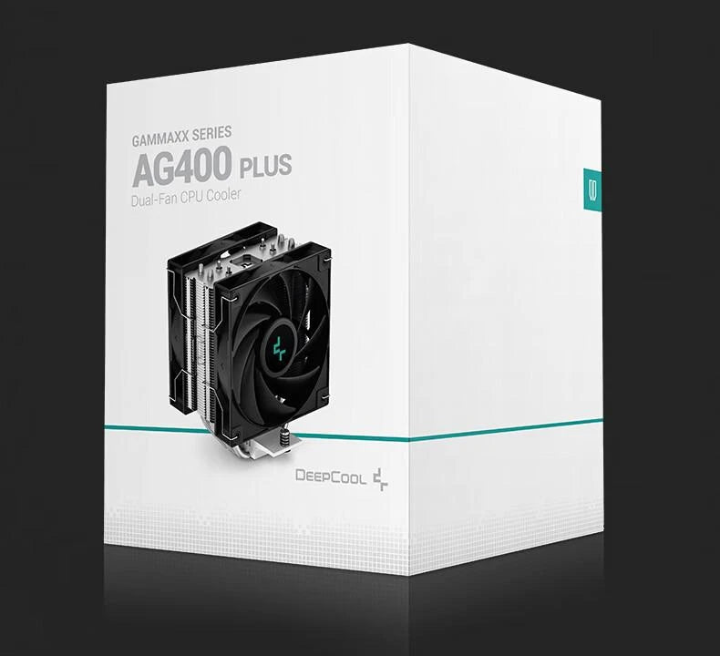 DEEPCOOL AG400 CPU Air-Cooling Radiator 4 Heat Pipes Dual Fan 2000RPM for Intel LGA1700 1200 115X AMD AM4
