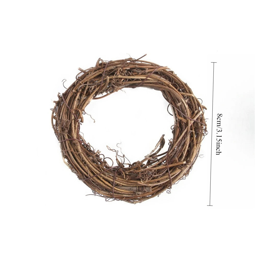 Natural Small Pet Chew Toys for Rabbit, Guinea Pig, Hamster Grass Balls Wood Hanging Toys, Teeth Grinding & Boredom Relief