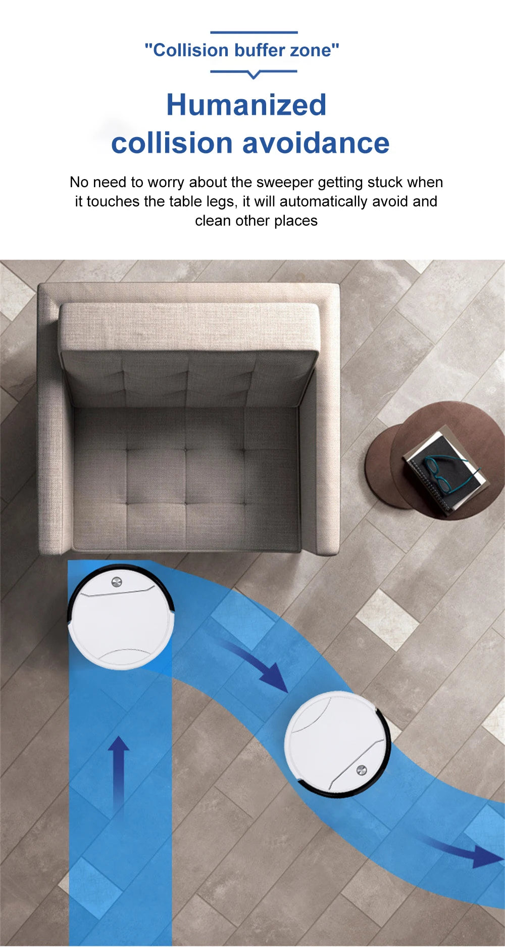 New Robot Vacuum Cleaner Automatic Charging Intelligent Sweeping Robot with 2000Pa Suction