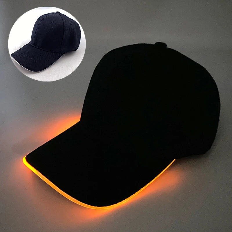 Adjustable LED Light Up Baseball Cap for Night Parties