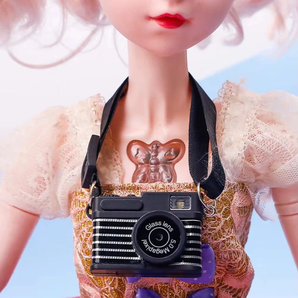 17cm Mini Doll's Clothes Outfit Accessories For Labubu V1 V2 Striped Overalls Hats Glasses Shoes Gift Set