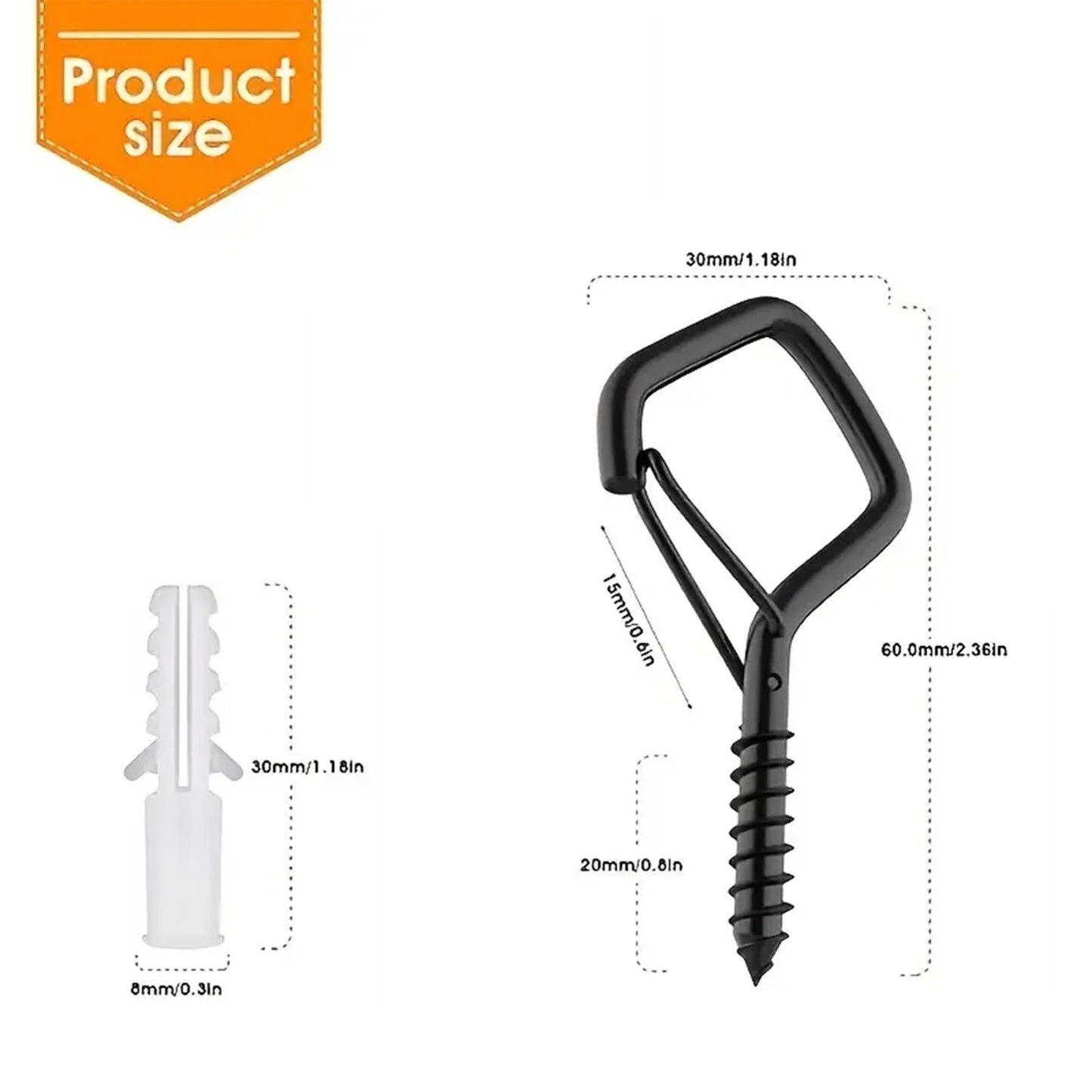 10-Pcs Square Snap Safety Hooks for Sturdy Anti-Drop Bonsai