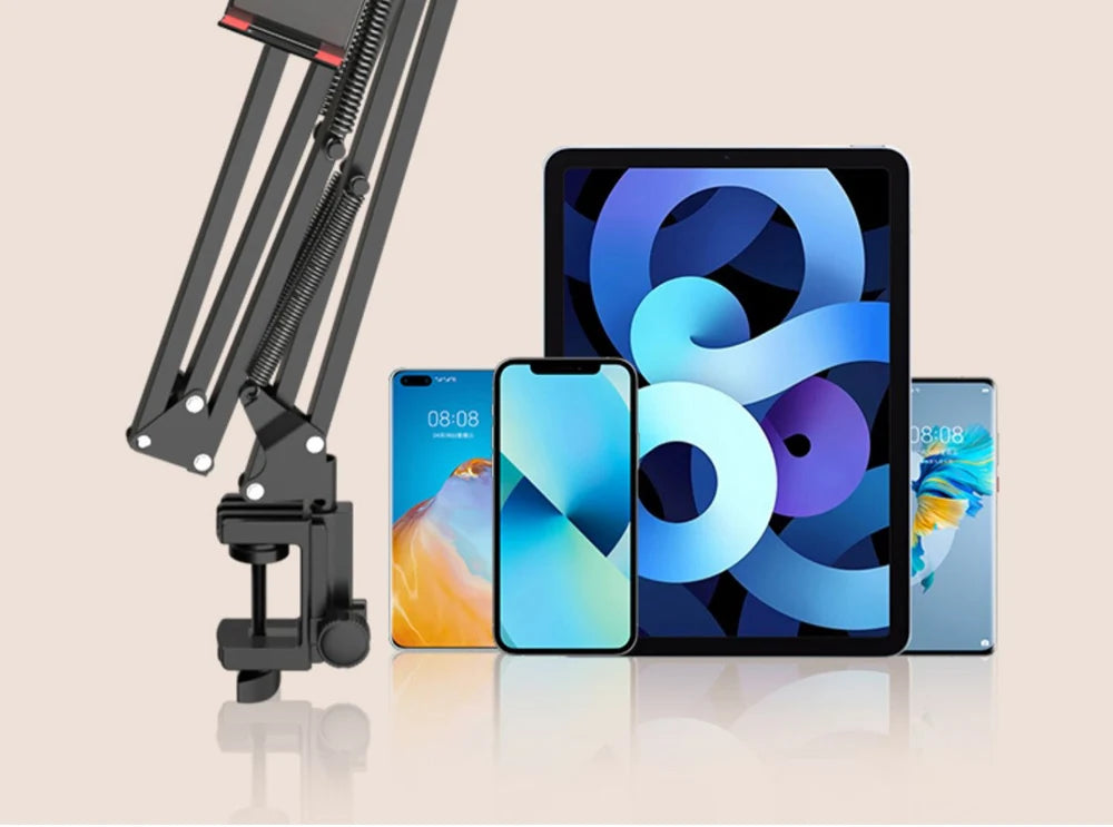 Tablet Holder for Bed with 90cm Metal Arm 360 Degree Rotation