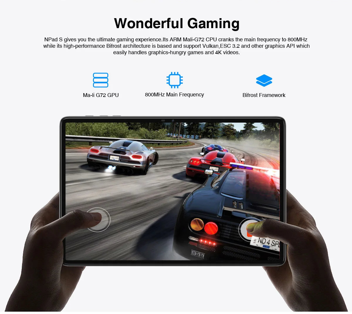 N-ONE NPad S 2023 10.1inch Tablet 1280X800 HD 4GB 64GB Android 12