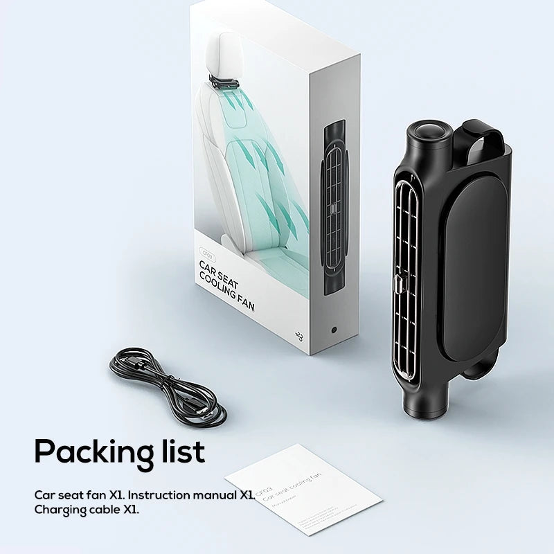 CF03 Innovative Car Seat Fan Strong Wind Low Noise 3 Speeds