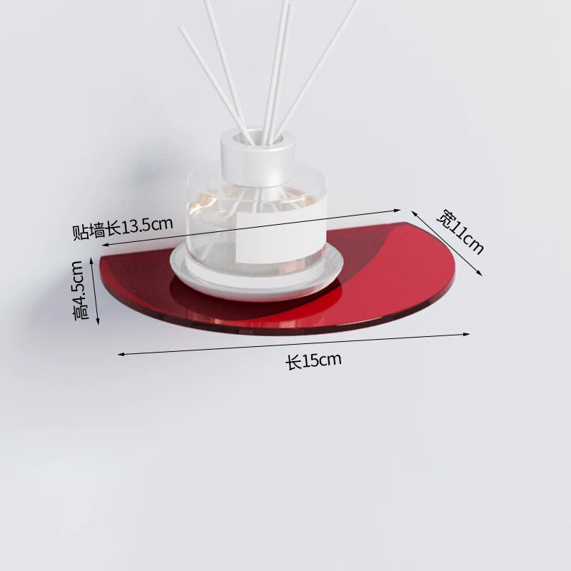 Colorful Acrylic Floating Shelf Invisible Storage Rack for Bathroom Kitchen Living Room