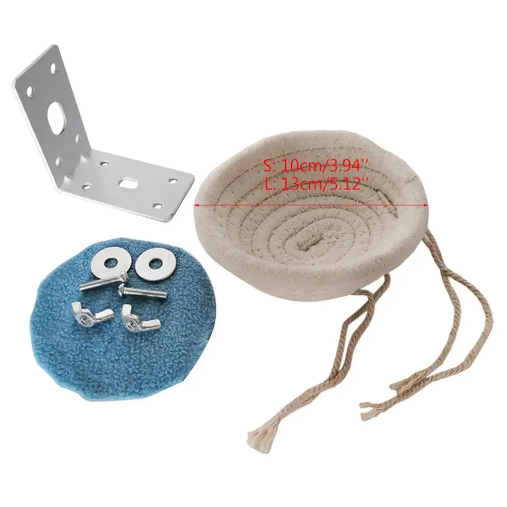 Handmade Winter Warm Bird Breeding Hut Nest Bed Toy for Parrot Budgie Parakeet Cockatiel Cage Perch Stand Hatching Nesting Box