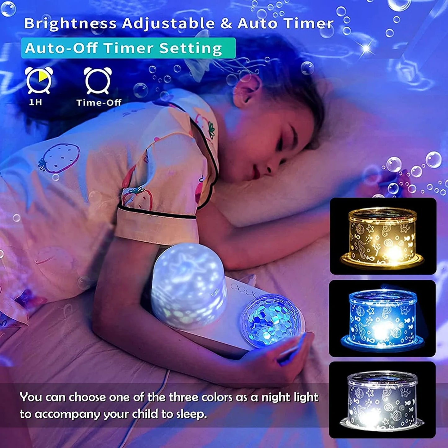 Ocean Light Projector for Bedroom 3D Star Galaxy Lamp
