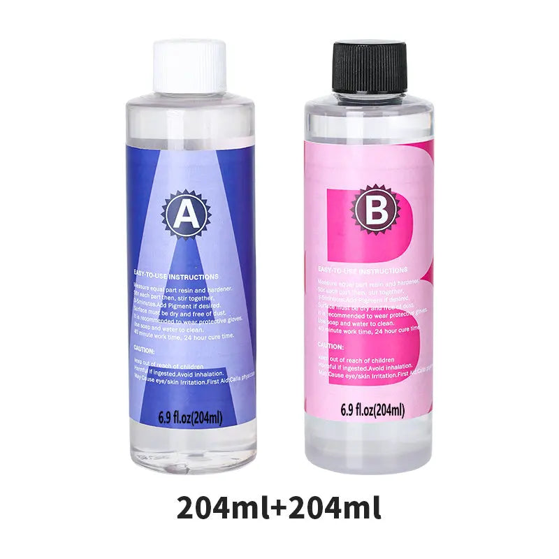 1 to 1 Crystal Clear Epoxy Resin Kit for Coating and Casting High Gloss Bubbles Free Art Supplies for DIY Jewelry and Crafts