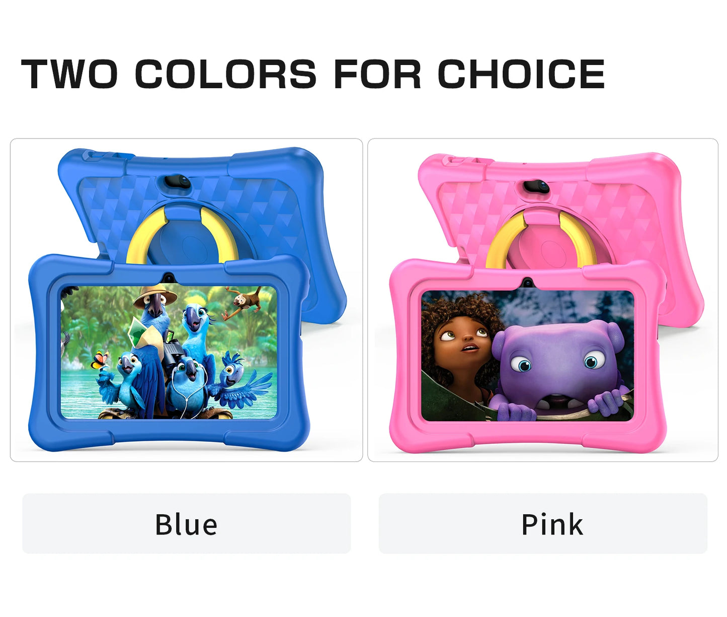 Tableta PRITOM para niños, 7 pulgadas, Android 11, 32 GB, WiFi, Bluetooth, cámara dual, software educativo instalado con estuche de prueba