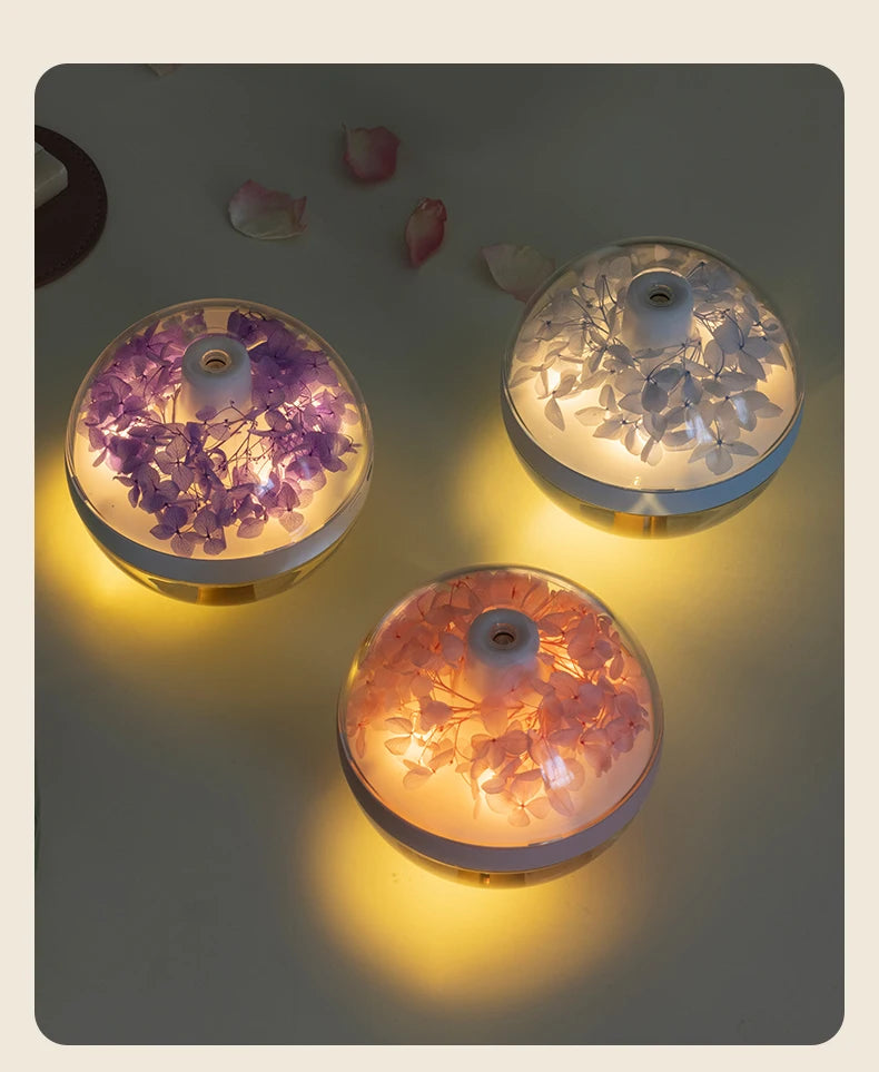 270ML USB Rechargeable Air Humidifier with LED Light and 800mAh Battery for Home Hydration and Relaxation