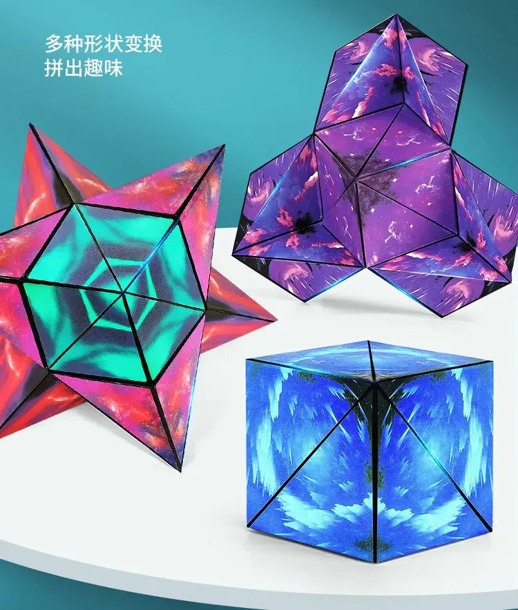 Variety Geometric Changeable Magnetic Magic Cube Fidget Toy