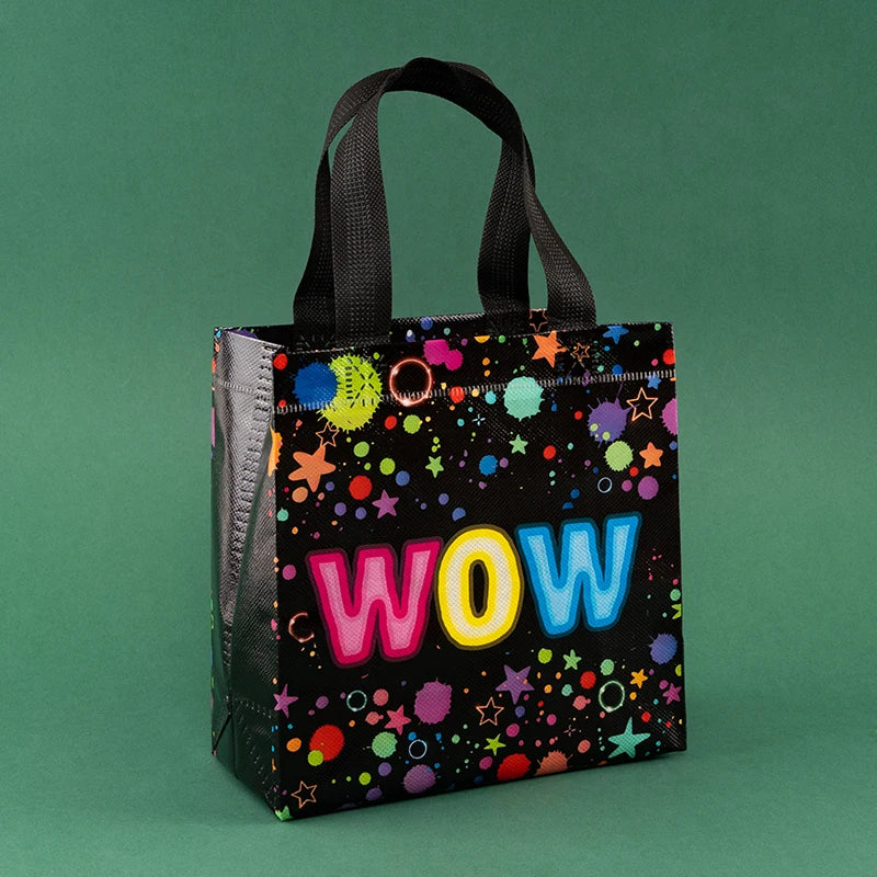 Waterproof Black Non-Woven Fabric Bags Set of 12 or 30 for Clothes Snacks Toys Ideal for Baby Showers Weddings and Party Decorations