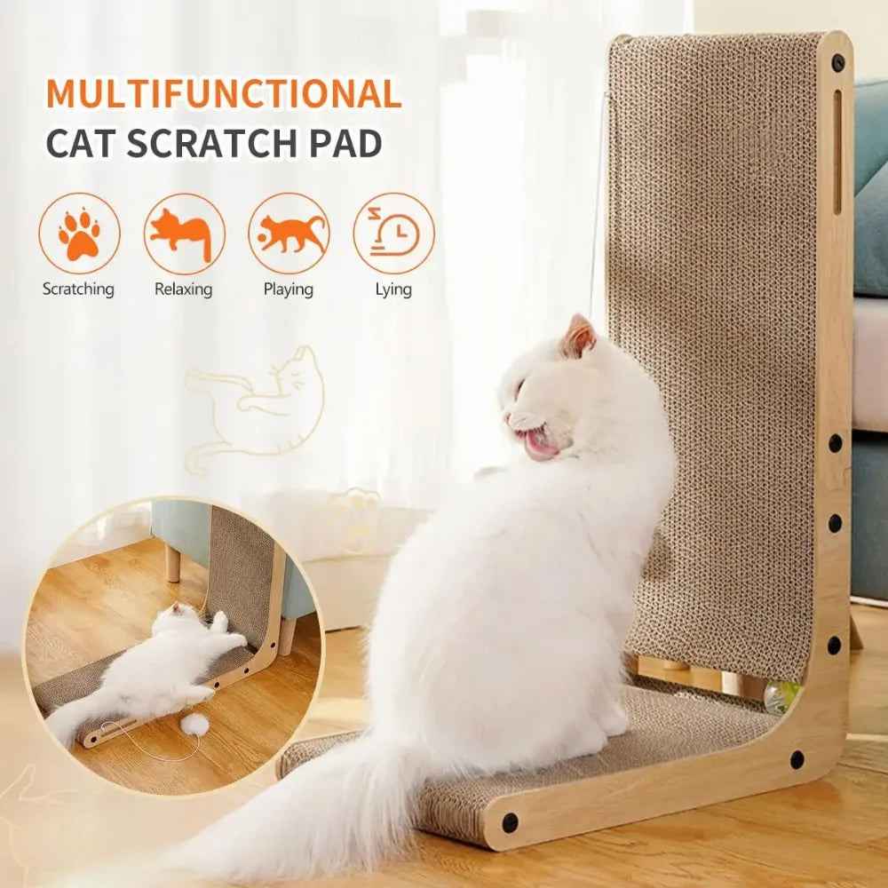 Scraper for Cats Cardboard Large/Small L-shape Wear-resistant Scratch-resistant Cat Scratching Post Cat Toy Pets Cat Accessories