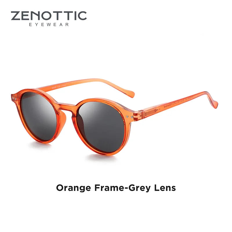 Zenottic Retro Circular Polarized Sunglasses for Men and Women Small Round Vintage Style UV400 Protection