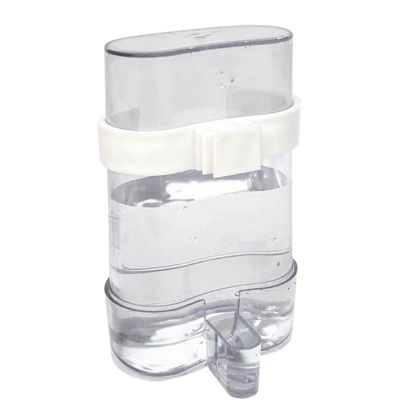 Bird Water Dispenser for Cage Automatic Bird Waterer Feeder Parakeet Cage Accessory Clear Drinker Container No Mess