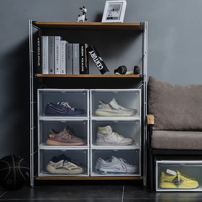 AJ Sneaker Box Shoes Organizer Transparent Stackable Dustproof Storage Box