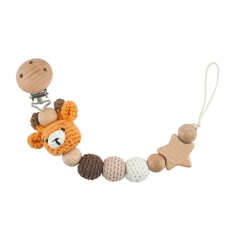 Baby Pacifier Clip Crochet Pacifier Chain Teething Pendant