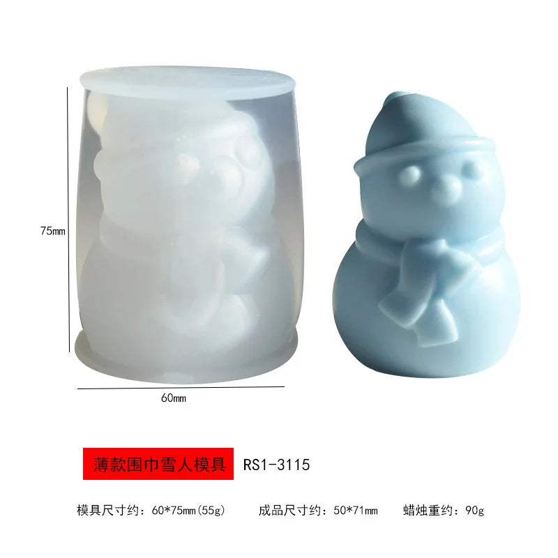 3D Christmas Tree Candle Silicone Mold DIY Kit for Holiday Gifts