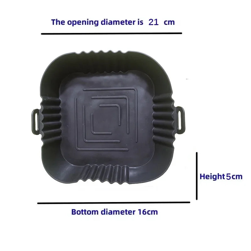 1PC Air Fryer Oven Baking Tray Silicone Mat for Healthy Cooking