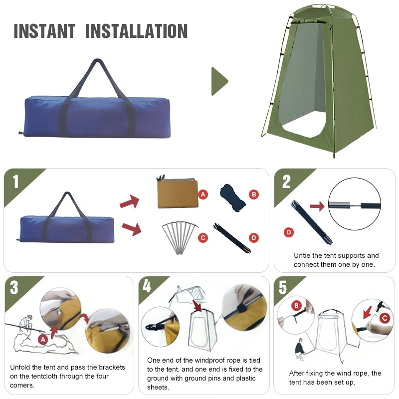 Portable Shower Tent | Waterproof Privacy Changing Room for Camping