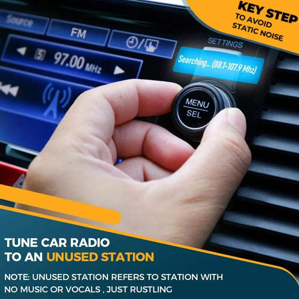 Car Adapter FM Transmitter with PD QC3.0 Charger and Dual Mics