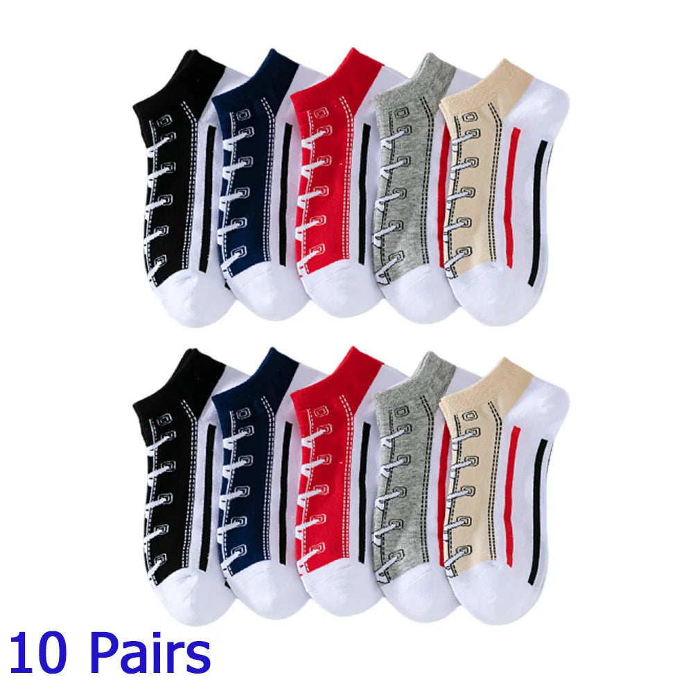 8 Pairs Women/Men Boat Socks Invisible Low Cut Non-slip Casual Breathable