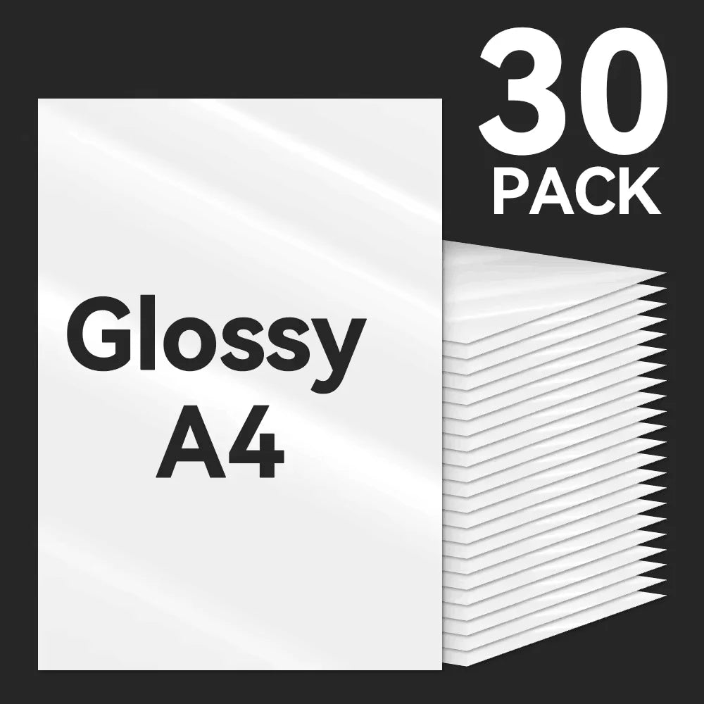 Matte Printable Vinyl Sticker Paper A4 30/50 Sheets Adhesive Waterproof DIY Label and Decal Paper for Inkjet Printers