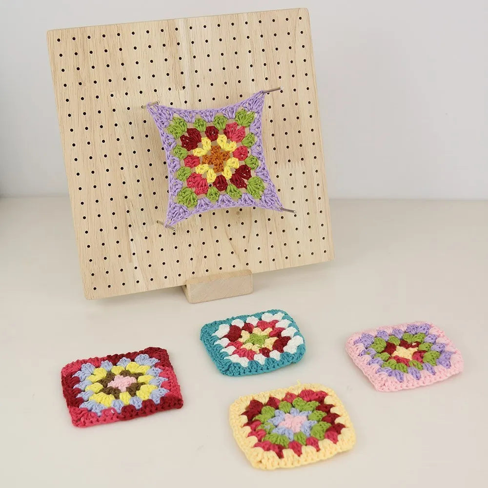 Wooden Knitting Blocking Board for Granny Squares Shawls Scarves Socks Sweaters and DIY Projects