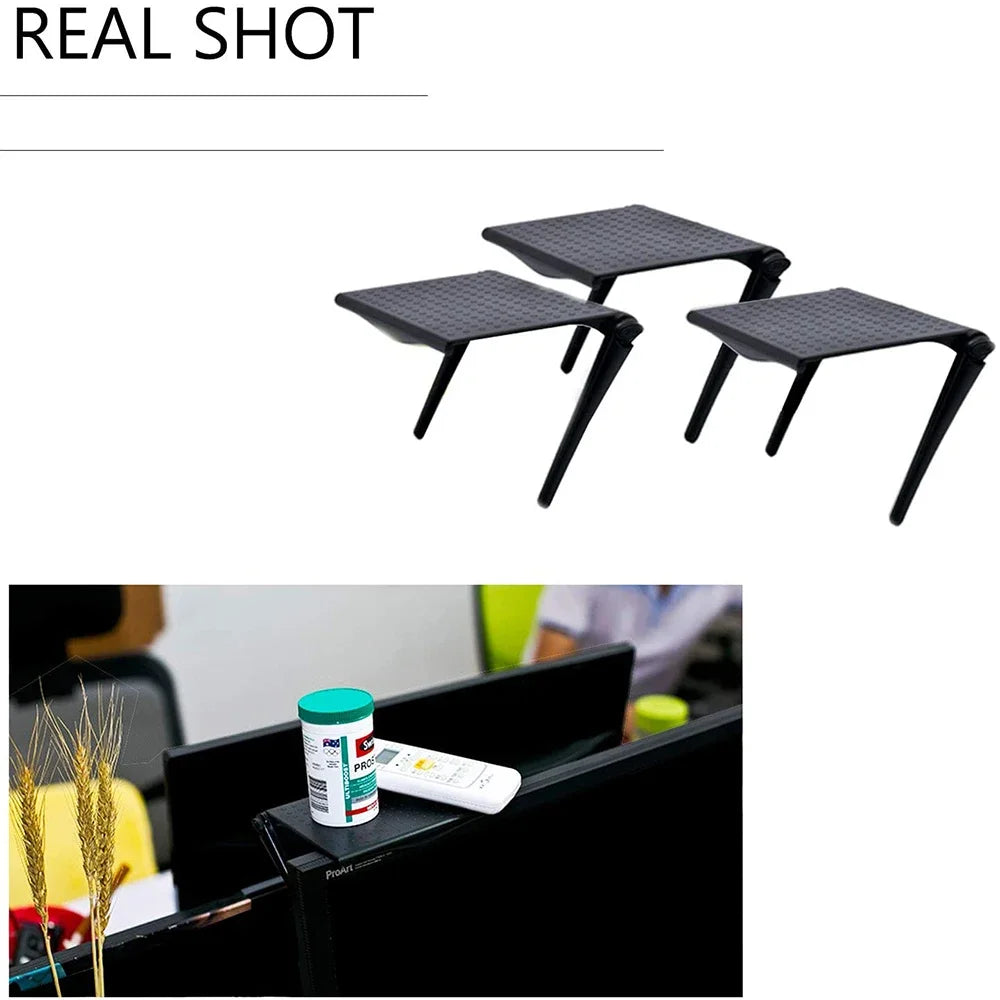 Computer Monitor TV Screen Rack Top Shelf Storage Organizer Space-saving