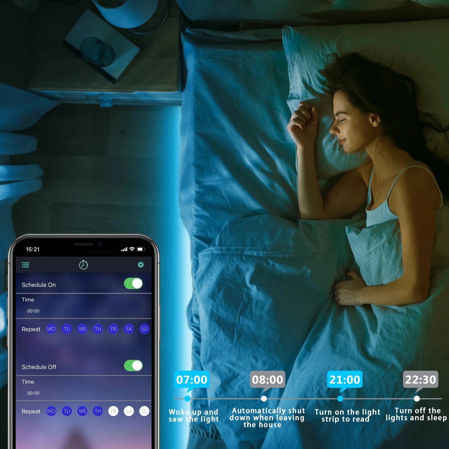 5V USB RGB Neon LED Strip 1M 2M 3M 5M With TUYA App & Remote Control