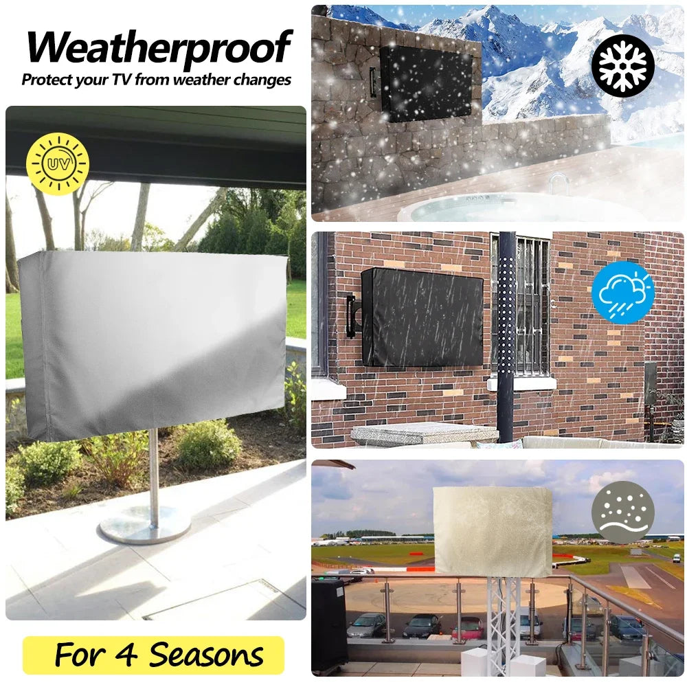 Outdoor TV Cover for 32 to 50 Inch Screens Weatherproof and Dust Resistant Protection for Garden and Patio