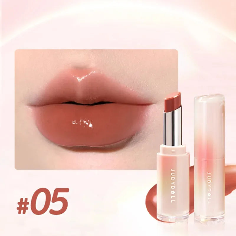 Judydoll Water Gloss Mirror Lipstick Crystal Jelly Lip Gloss Moisturizing Long Lasting Nude Lip Tint Makeup