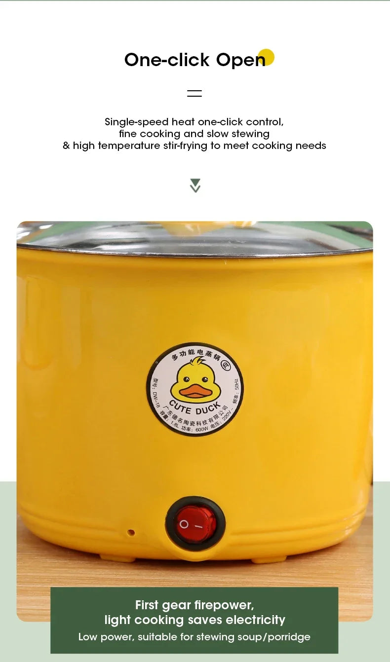 1.8L 220V Mini Multifunctional Electric Hot Pot for Dorms
