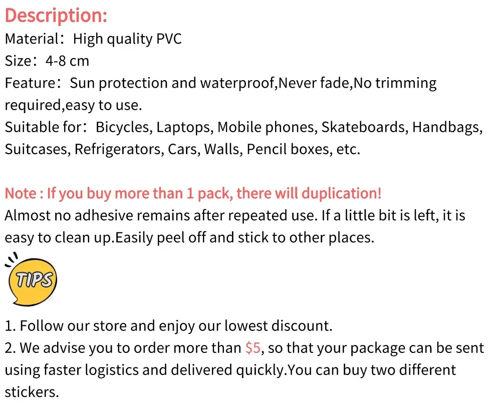 100PCS JDM Brand Racing Car Stickers Waterproof Decals