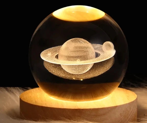 Kids LED Crystal Ball Toys Table Lamp 3D Galaxy Decor Xmas Gifts