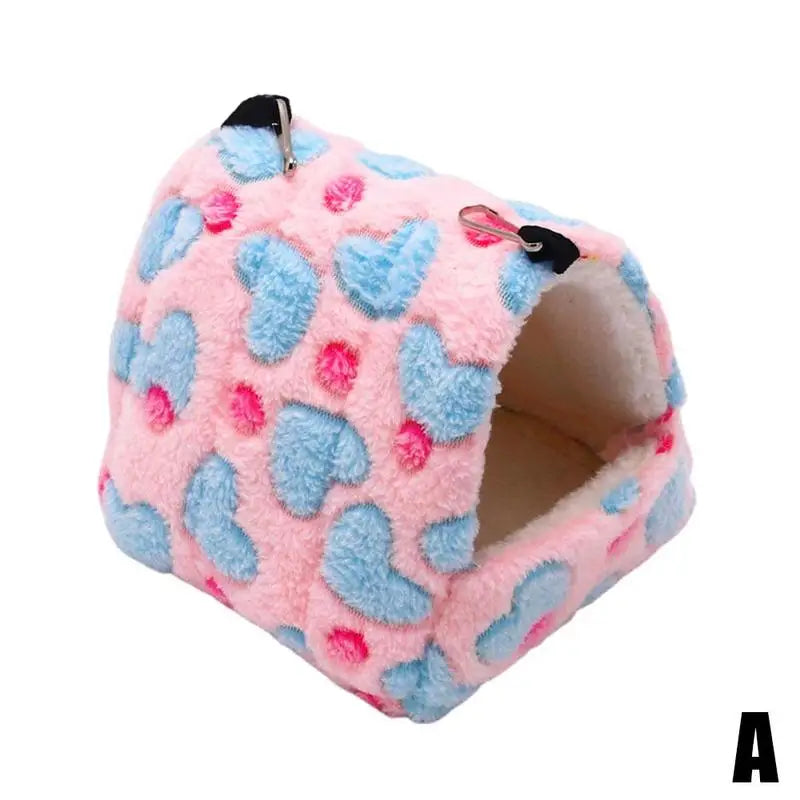 Plush Pet Hamster Nest for Birds House Warm Comfortable Winter Parrot Hammock Cave Cage Guinea Pig Nest Tent Pet Accessories
