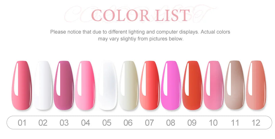 LIMEGIRL 15ml Nail Extension Gel Set with UV LED Light