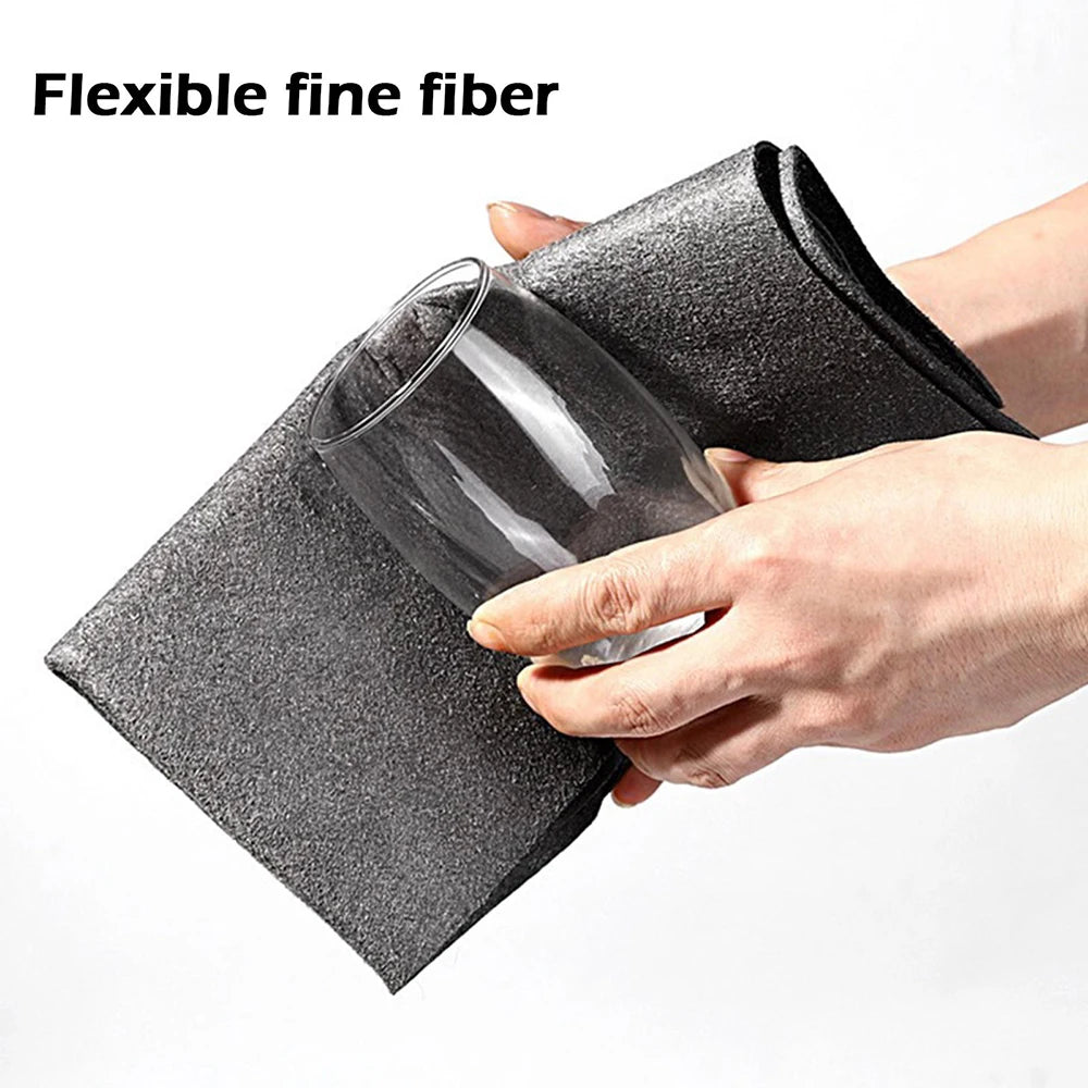 Thickened Microfiber Cleaning Cloths for Streak-Free Car Window and Glass Cleaning Reusable Household Towels