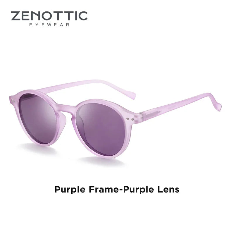 Zenottic Retro Circular Polarized Sunglasses for Men and Women Small Round Vintage Style UV400 Protection