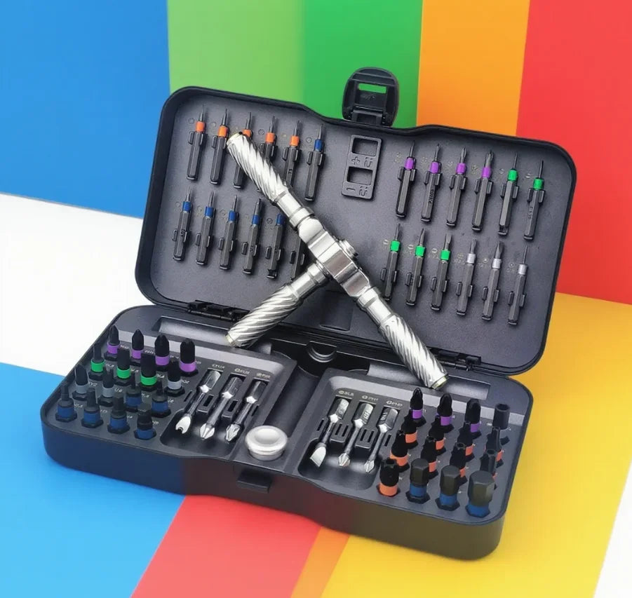 VMAN Precision 66/40in1 magnetic ratchet screwdriver set Detachable T - handle magneticizer Fix furniture, electronics & glasses