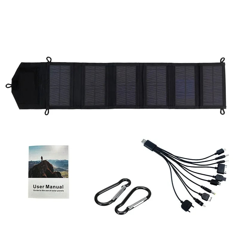 6-Fold 800W Portable Solar Panel Charger USB 5V DC Power