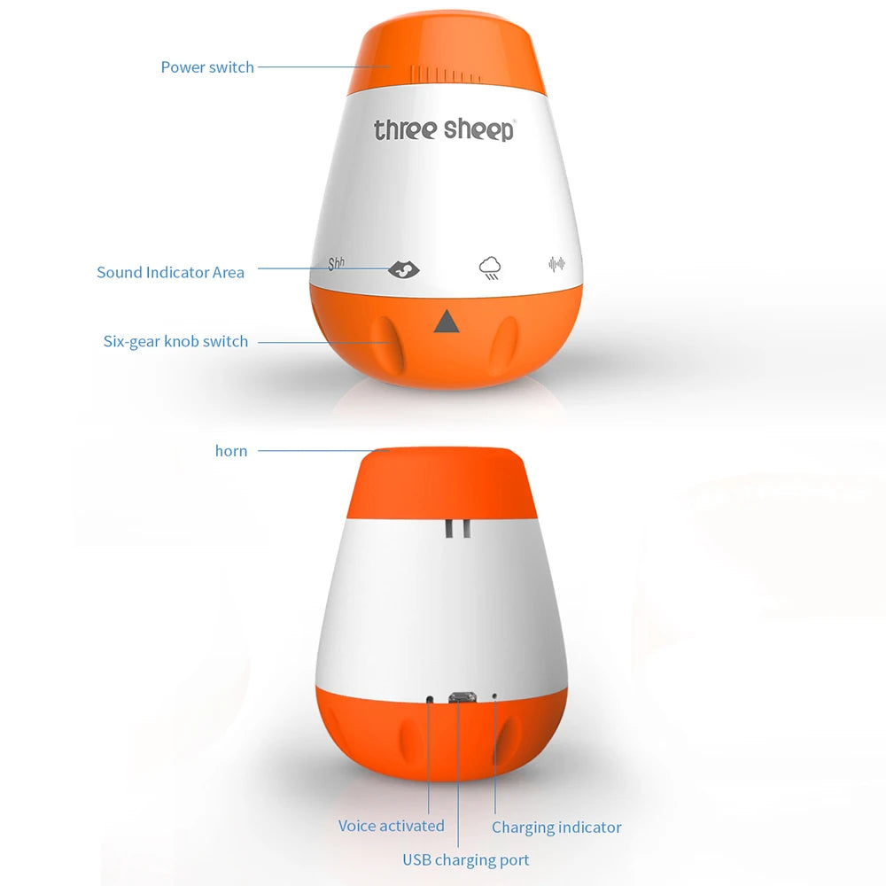 Smart Baby White Noise Machine with Voice Activation for Soothing Sleep