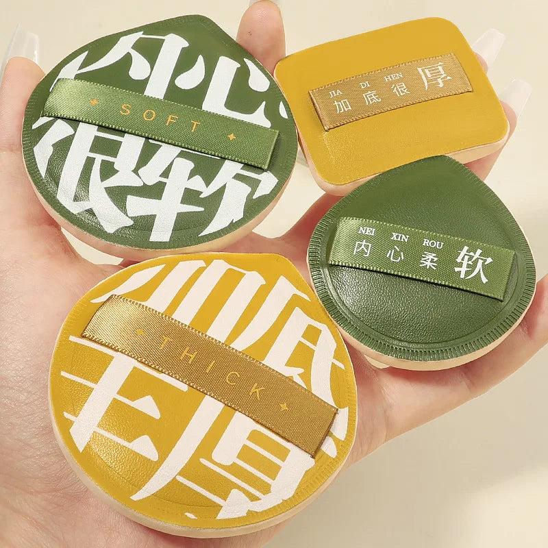 A Set Of 3 Soft Air Cushion Puff Makeup Blender Sponges