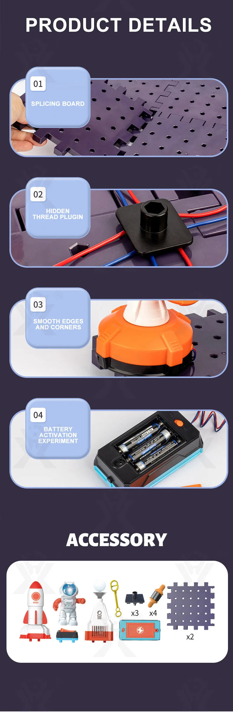 DIY Electronic Blocks Kit for Kids - Educational Science Toy for Ages 6 to 12 - Circuit Building Exploration Set