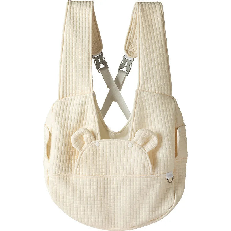 Outdoor Pet Backpack Solid Color Simple Cross Chest Breathable Backpack Portable Cat Bag Large Capacity Adjustable Pet Backpack