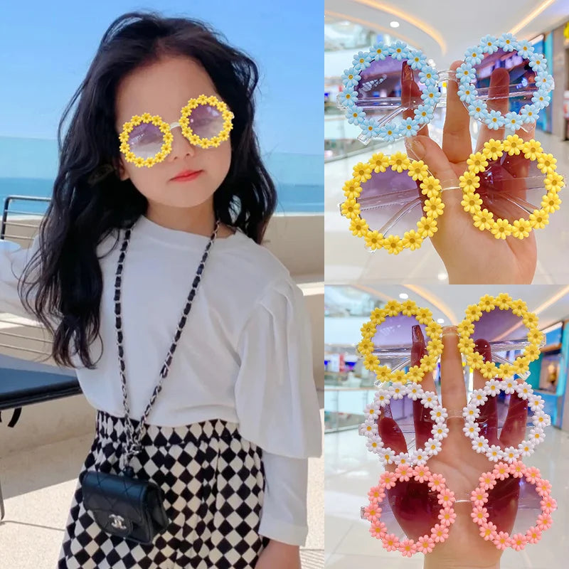 Summer Child Sunglasses Daisy Flower UV400 Eyewear for Kids