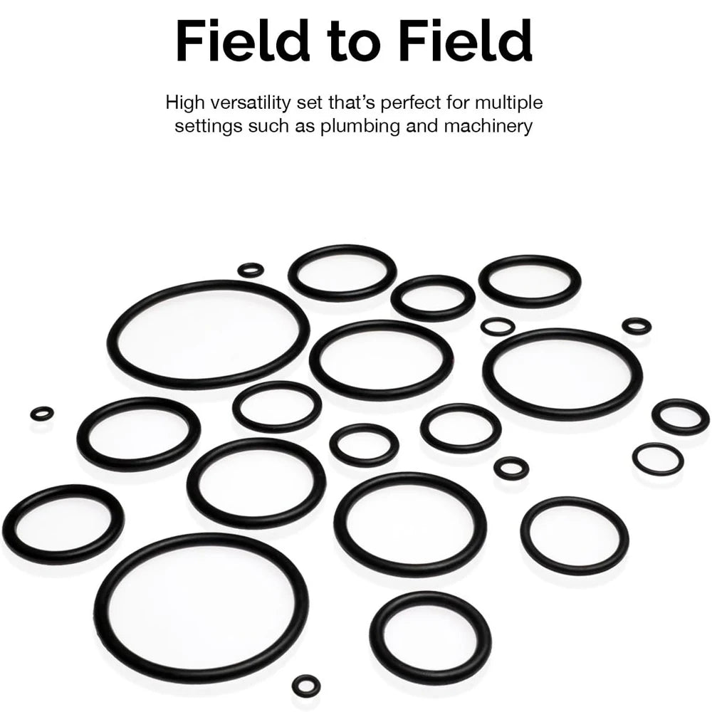 419PCS Universal O-Ring Assortment Set with 32 Sizes Nitrile Rubber Seals for Plumbing Automotive and Faucet Repairs