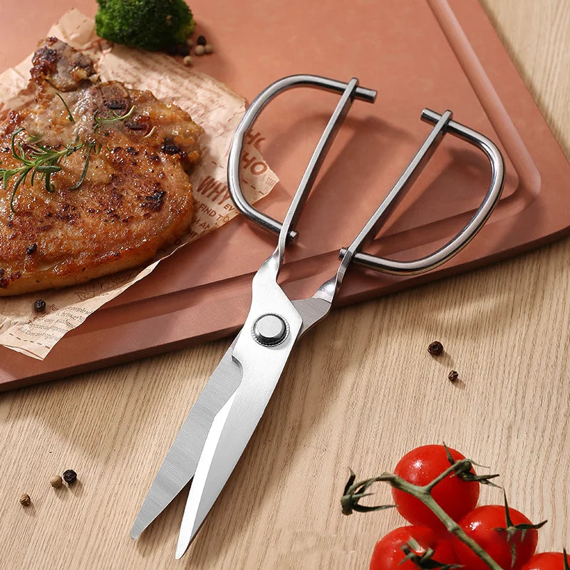 High Quality All Steel Kitchen Scissors with Detachable Stainless Steel Blades Multi Purpose Barbecue and Food Cutting Shears