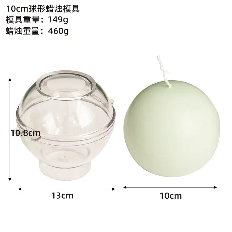 5-10cm Spherical Candle Plastic Mold DIY Aromatherapy Kit